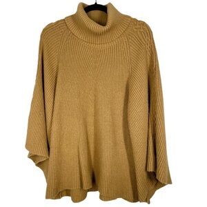 Anthropologie, fits like Large, Camel Brown Sweater, Celtic Knit Sleeve, Relaxed